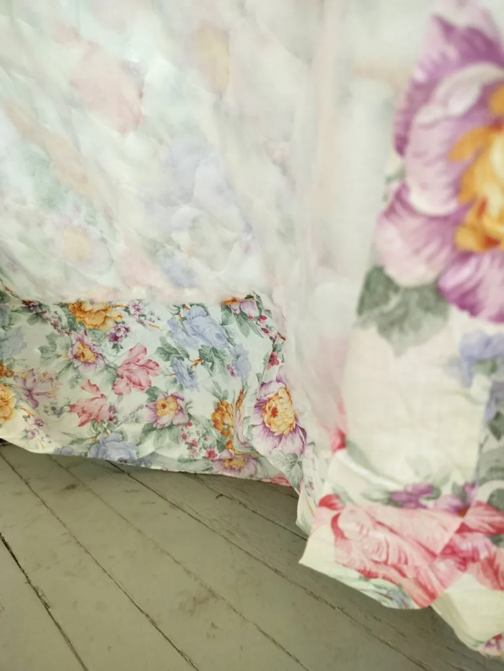 Vintage Twin Floral Bedspread